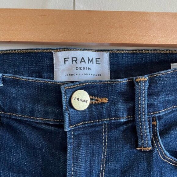 Frame Le Skinny De Jeanne Jeans In Blue Size 27 - Picture 5 of 11